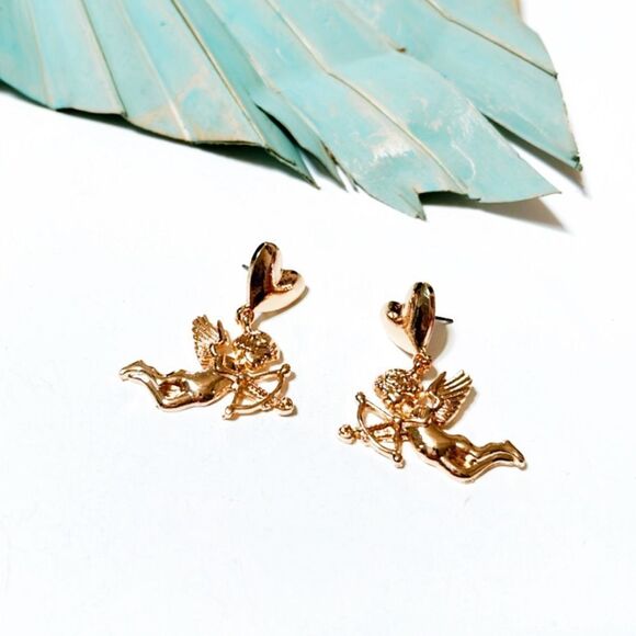 Cupid dangle earrings S125 - Picture 1 of 3
